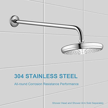 OFFO Shower Arm with Flange, 24 in Wall Mount Replacement Angle Shower Head Arm Wall-Mounted For Fixed Shower Head & Handheld Showerhead, Chrome - color: Chrome, style: 24 in