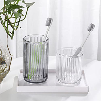 Gaolinci 2 Pcs Glass Tumbler Cup,Toothbrush Holder, Bathroom Cups, 10 oz - color: Clear, size: 10 oz