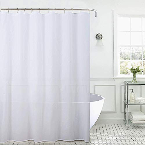 Waterproof Fabric Shower Curtain or Liner Machine Washable & Breathable White72x84inch (Standard Size) 1 Panel - color: White 1pc
