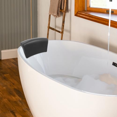 Non-Slip Bath Pillow for Bathtub with Suction Cups, Tub Pillow Head Neck Support for Soaking, Bathroom Bath Cushion Accessory