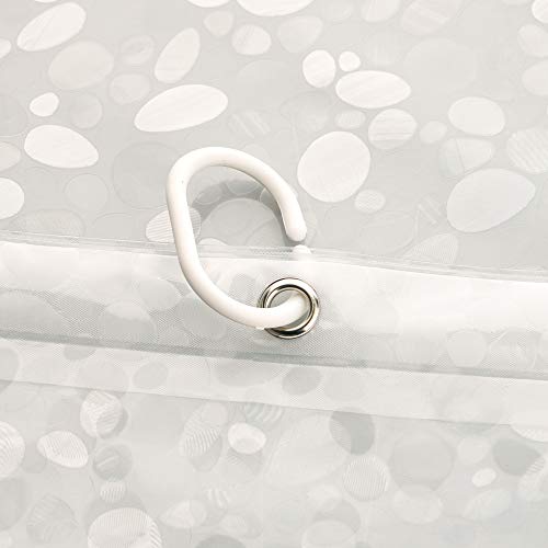 AooHome 36x72 Inch Stall Size Shower Curtain Liner, EVA Shower Curtain 3D Pebble Pattern with 3 Bottom Magnets, Heavy Duty, Water Repellent, Semi Transparent - color: Semi Transparent, size: 36"W x 72"L (Pack of 1)