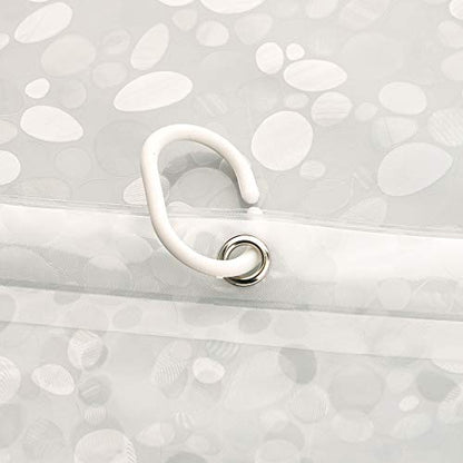 AooHome 36x72 Inch Stall Size Shower Curtain Liner, EVA Shower Curtain 3D Pebble Pattern with 3 Bottom Magnets, Heavy Duty, Water Repellent, Semi Transparent - color: Semi Transparent, size: 36"W x 72"L (Pack of 1)