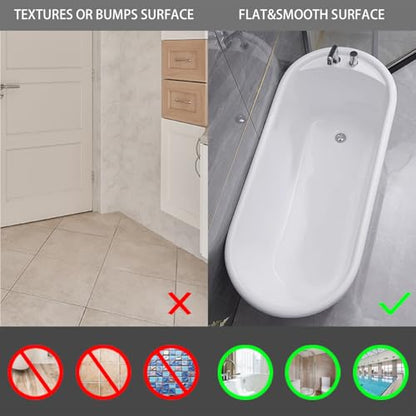 Non-Slip Bath Mat for Tub - Extra Large TPR Bathtub Mat with Suction Cups, Quick-Dry & Easy Clean, Family-Friendly Design (Gray, 36x17 Inch) - color: Gray