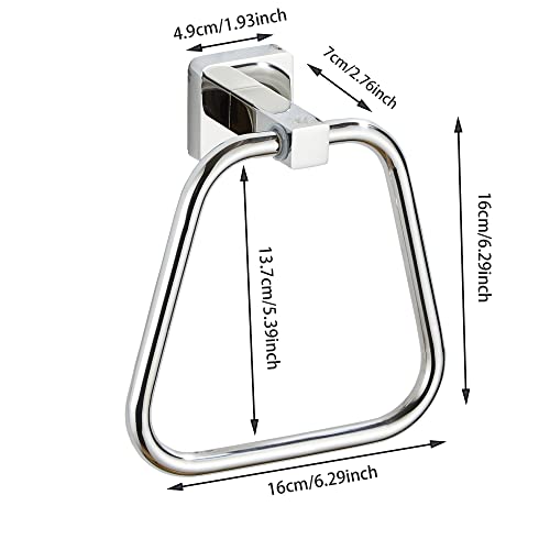 Chrome Towel Ring for Bathroom, Kitchen Bath Towel Holder Hangers Wall Mount Heavy Duty Stainless Steel - color: Chrome, size: 1 Pack