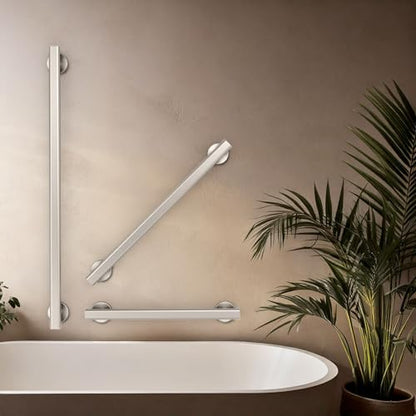 Gatco 672SN Nouveau 24" L Grab Bar, Satin Nickel/ADA Compliant Stainless Steel Safety Grab Bar for Bathroom - color: Satin Nickel, size: 24 Inch