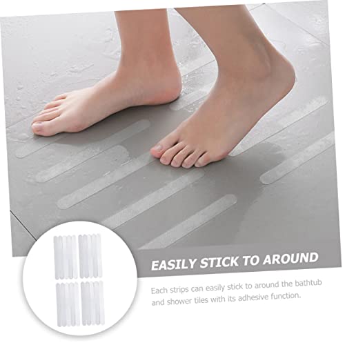 STOBOK 4 Sets of Non-Slip Bathroom Floor Strips Waterproof Anti-Slip Tape for Shower and Stairs 20 PCS Anti-Skid Stickers for Safety