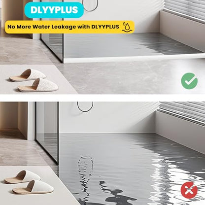 98" Collapsible Shower Threshold Water Dam Shower Barrier Keeps Water Inside Threshold Dry and Wet Separation Retention System Suitable for Bathroom Kitchen Sink Bathtub - color: White, size: 98"