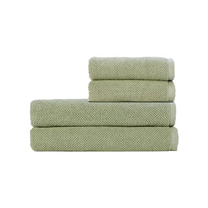 Christy Brixton 4 Piece Towel Set | Khaki Green | 100% Cotton | Ultra Soft | Super Absorbent | 600GSM | 2 Bath Sheets 2 Hand Towels - color: Khaki, size: 2 Hand 2 Bath Sheet Set