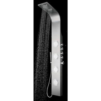 Blue Ocean 63" Stainless Steel SPS8863 Thermostatic Shower Panel Tower System vwith Rainfall Shower Head, Body Nozzles, and Handheld Shower Head, Shower Column - style: 63 inch with 4 Nozzle Sets