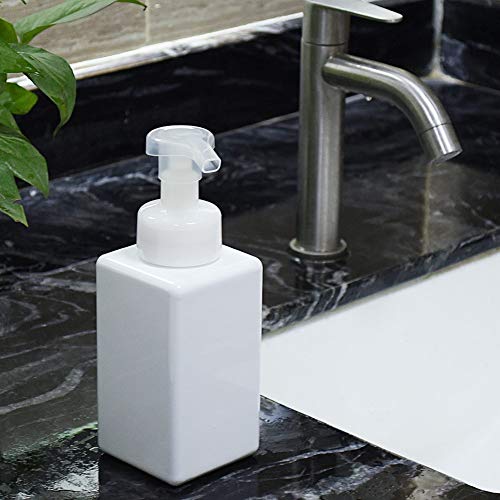 Foaming Soap Dispenser, 22oz Plastic Refillable Pump Bottle, 2 Pack, White | Hand Dispenser for Liquid Soap, Shampoo & Body Wash – Saves Soap with Rich Foam, Reusable, Easy to Refill, BPA-Free - color: White, size: 15 oz (2 Pack)