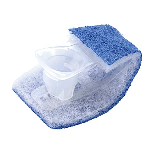 Scotch-Brite Disposable Toilet Scrubber Starter Kit, 5 Pack | Disposable Refills with Built-In Bleach Alternative, Includes 1 Handle, Storage Caddy and 5 Refills