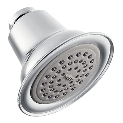 Moen 6303 One-Function 3-1/2" Diameter Shower Head, Chrome - color: Chrome, size: 2.5 GPM