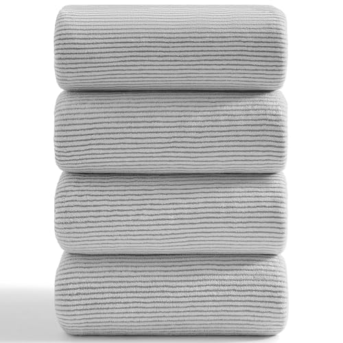 4 Piece Bath Towel Set 35"x70"Oversized Bath Towel for Bathroom Ultra Soft Fluffy Extra Large Bath Sheet Luxury Premium Bathroom Towel Highly Absorbent Quick Dry Shower Towel for Hotel Spa,Grey - color: Grey, size: 4 Piece Bath Sheet (35 x 70 in)
