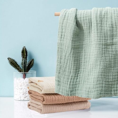 Nisstiiv Baby Washcloths Muslin Cotton Face Towels, Burp Cloth, Saliva Towel, Handkerchief for Newborns Infants, 5 Pack, GGBHN09