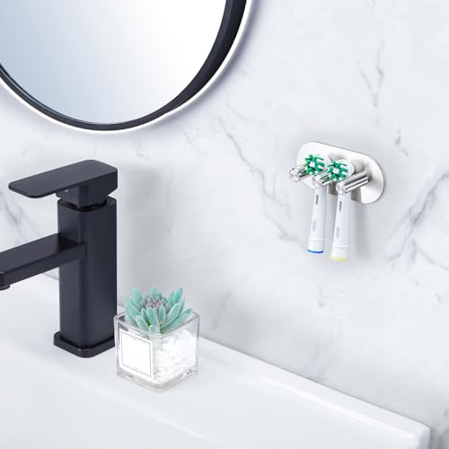 Electric Toothbrush Head Holder, Toothbrush Holders Wall Mounted, Adhesive Tooth Brush Head Holder Organiser, Electric Toothbrushs Holder, Shower Tooth Brushing Holder (Silver, Small) - color: Silver, size: Small