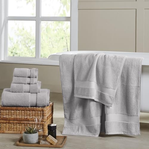 Modern Threads Luxury 6-Piece Quick-Dry Towel Set – Plush & Ultra-Absorbent for Spa-Like Experience, Stone - color: Stone