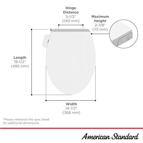 American Standard 8043A60G.020 AquaWash Essentials SpaLet Non Electric Bidet Toilet Seat With Manual Operation, White