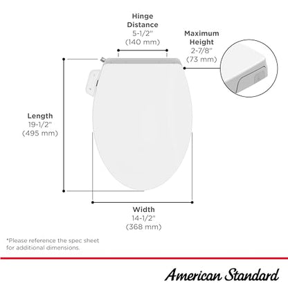 American Standard 8043A60G.020 AquaWash Essentials SpaLet Non Electric Bidet Toilet Seat With Manual Operation, White