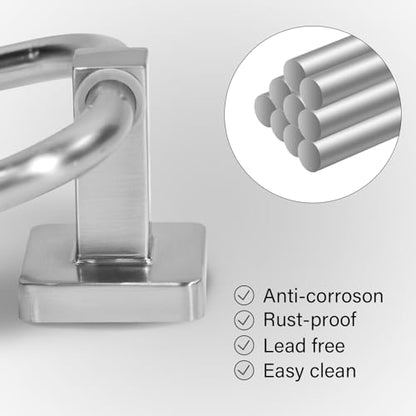 Towel Holder for Bathroom Wall Towel Ring Stainless Steel Hand Towel Holder Heavy Duty Towel Hanger for Bath, Kitchen (Brushed Nickel) - color: Brushed Nickel