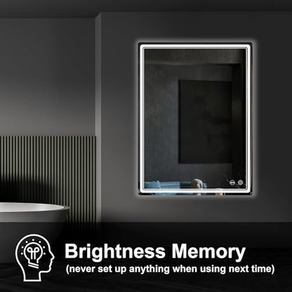 LED Bathroom Mirror with Lights, Anti-Fog, Dimmable, Lighted Bathroom Vanity Mirror for Wall, UL-Certified (48 x 36) - size: 48"L x 36"W