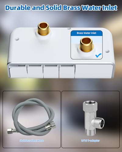 Hibbent 2 Pack Bidet Attachment for Toilet, Non-Electric Dual Nozzle for Frontal & Rear Wash, Adjustable Water Pressure Control, Fresh Water Bidet Toilet Seat, Self Cleaning Water Sprayer, Chrome - color: Silver