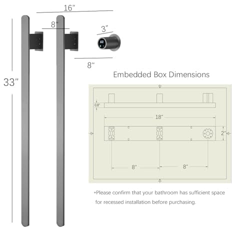 Bathroom Heated Towel Rack, Gray Towel Warmer, 2Bars, 110V | Smart Touch Control, Wall Mounted, Concealed Hardwired, Stainless Steel, Dry Towels in Modern Bathrooms, Space-Saving Design - color: Gun Grey-2 Bars