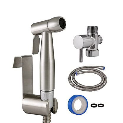 Design House Handheld Bidet Sprayer, Stainless Steel | Surface, Contemporary/Modern, Stainless Steel, Plumbing, 588913-SS - color: Stainless Steel
