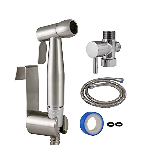 Design House Handheld Bidet Sprayer, Stainless Steel | Surface, Contemporary/Modern, Stainless Steel, Plumbing, 588913-SS - color: Stainless Steel