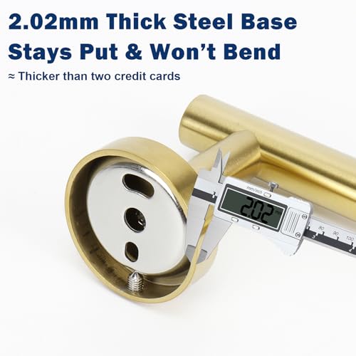 NearMoon Bath Towel Bar, Thicken Stainless Steel Shower Towel Rack Holder Wall Mounted for Bathroom, 12-lnch Overall Length-10-lnch Usable Hanging Space (1 Pack, Brushed Gold) - color: Brushed Gold, size: 12 Inch
