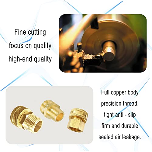 YOUHO Garden Hose Adapter Double Female Brass Swivel Thread Size 1/2 NPT (F) to 3/4 NH (F) Garden Pipe Joint Extension Repair Fitting（1 Pack） - size: 1/2NPT(F) to 3/4 GHT(F)1pcs