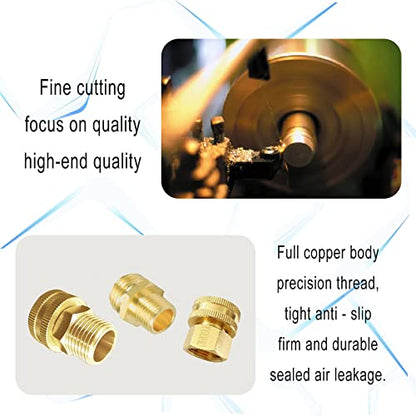 YOUHO Garden Hose Adapter Double Female Brass Swivel Thread Size 1/2 NPT (F) to 3/4 NH (F) Garden Pipe Joint Extension Repair Fitting（1 Pack） - size: 1/2NPT(F) to 3/4 GHT(F)1pcs
