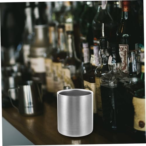 Stainless Steel Water Tumbler Cup Multi Use Smooth Beverage Holder for Home Travel Party Toothbrush and Beer Cup with Sleek Silver Finish