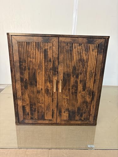 Bathroom Storage Cabinet, Over The Toilet Storage Cabinet, Medicine Cabinet with Adjustable Wood Shelf & Doors for Laundry Room & Kitchen & Living Room(Retro) - color: Retro