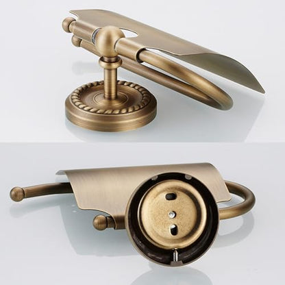 Antique Bronze Toilet Paper Holder for Bathroom Toilet Paper Roll Holder withlid Wall Mounted - color: Toilet Paper Holder Withlid