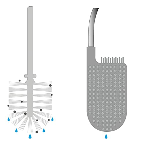 Joseph Joseph Flex Lite Stainless Steel Toilet Brush, Pack of 2, White - size: 2 pack