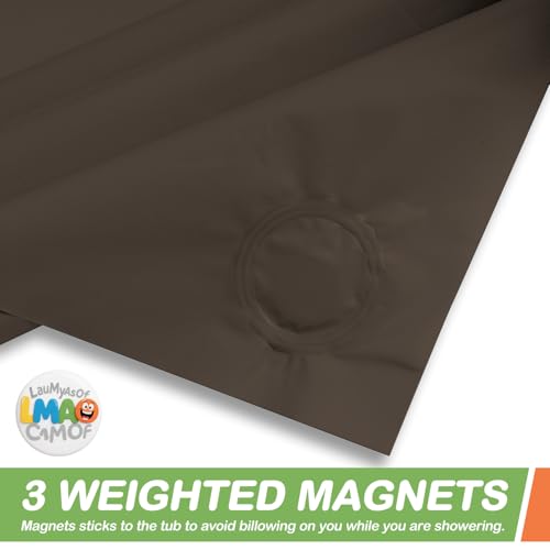 2 Pack | Taupe Plastic Shower Curtain Or Liner, 72x72 Inch Lightweight Plastic Bathroom Shower Showroom Inner Curtain with Rustproof Metal Grommet Holes and Weighted Magnets - color: Taupe