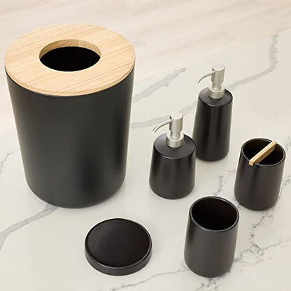 iDesign Ceramic Earth Collection Bar Soap Dish, Matte Black (Pack of 12) - color: Matte Black, size: Soap Dish (Pack of 12)