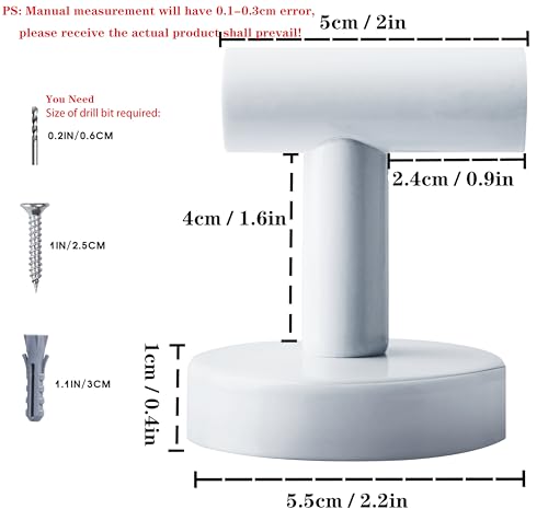 4 Pack Towel Hooks Bathroom Wall Hook Holder Stainless Steel Coat Robe Clothes Hook for Bath Kitchen Hotel Garage（White） - color: White, size: 4