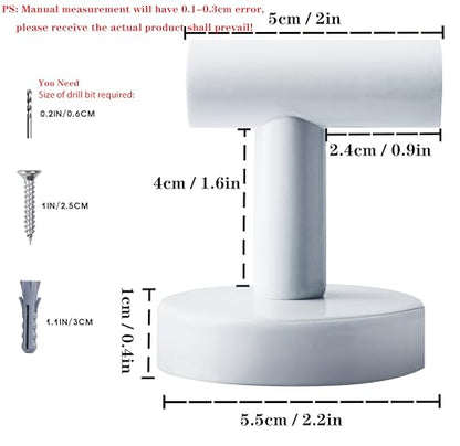 4 Pack Towel Hooks Bathroom Wall Hook Holder Stainless Steel Coat Robe Clothes Hook for Bath Kitchen Hotel Garage（White） - color: White, size: 4