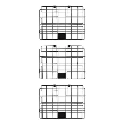 IRIS USA Over The Door Organizer, 3 Pack, Hanging or Wall Mount Wire Basket | Spice Rack Bathroom Cabinet Closet Laundry Pantry Door Organizer, Wall Baskets, Durable Easy Assembly - style: Hanging Basket - 3 Pack