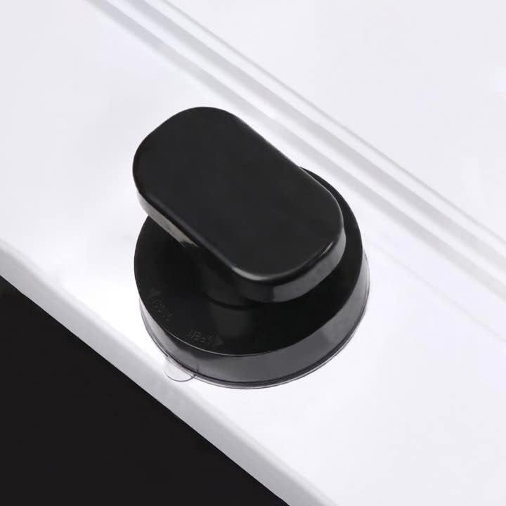 Glass Handle, Suction Cup Handle, Suitable for Bathroom Sliding Door, Cabinet, Terrace Sliding Door, Shower Handrail. No Hole Punching - color: Small Black