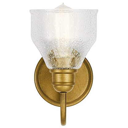 Kichler Avery 9.25" 1 Light Vanity Light with Clear Seeded Glass Brushed Nickel - color: Brushed Nickel, size: 1-Light