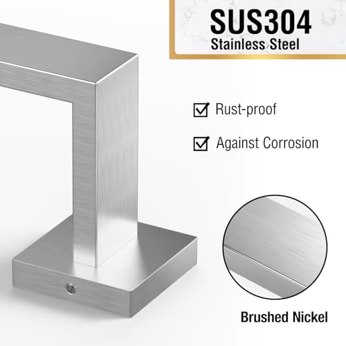 HITSLAM Bath Towel Bar, 30 Inch Towel Rack for Bathroom Wall Mounted, 2-Section Easy Assembly Design, SUS304 Stainless Steel Towel Holder, Brushed Nickel - color: Brushed Nickel, size: 30 Inch (Total Length 31.6 Inch)