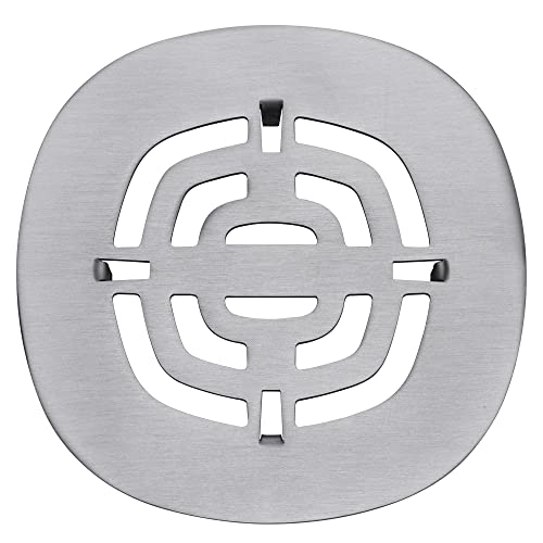 Bropury Easy-to-Install Snap-in Stainless Steel Shower Strainer Shower Drain Grid (Brushed Nickel) - color: Brushed Nickel
