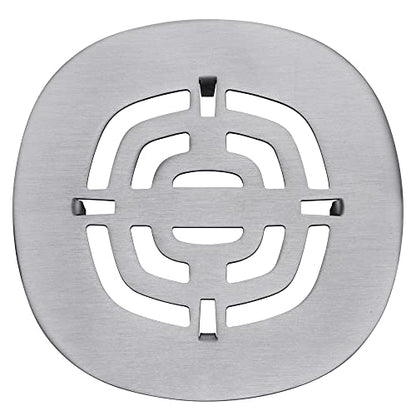 Bropury Easy-to-Install Snap-in Stainless Steel Shower Strainer Shower Drain Grid (Brushed Nickel) - color: Brushed Nickel
