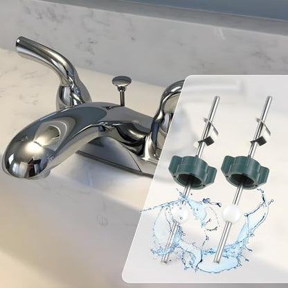 2 Pcs Pop up Center Assembly, Compatible with Price Pfister Pop up Stopper | Compatible with Price Pfister Pop up Stopper, Pivot Rod Bathroom Sink Repair Kit, Chrome