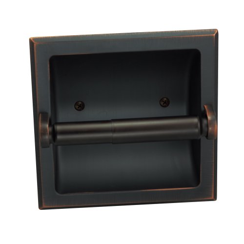 Oil Rubbed Bronze Recessed Toilet/Tissue Paper Holder All Metal Contruction - Mounting Bracket Included - color: Oil Rubbed Bronze