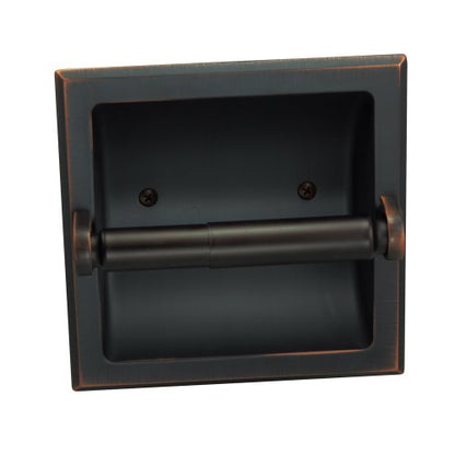Oil Rubbed Bronze Recessed Toilet/Tissue Paper Holder All Metal Contruction - Mounting Bracket Included - color: Oil Rubbed Bronze