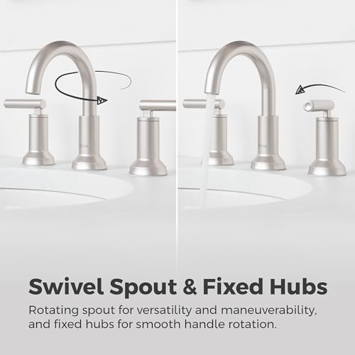 Pfister Capistrano Bathroom Sink Faucet, 8-Inch Widespread, 2-Handle, 3-Hole, NSF Certified, Spot Defense Brushed Nickel Finish, LF049CSOGS | (Pack of 3) - color: Spot Defense Brushed Nickel, size: 3 Pack