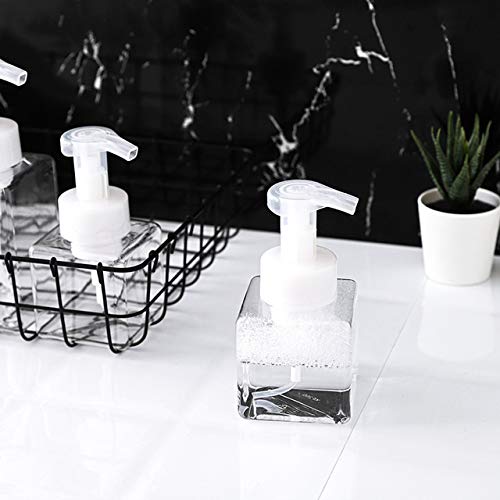 Foaming Soap Dispenser, 9oz Plastic Refillable Pump Bottle, 2 Pack, Clear | Hand Dispenser for Liquid Soap, Shampoo & Body Wash – Saves Soap with Rich Foam, Reusable, Easy to Refill, BPA-Free - color: Clear, size: 9 oz (2 Pack)